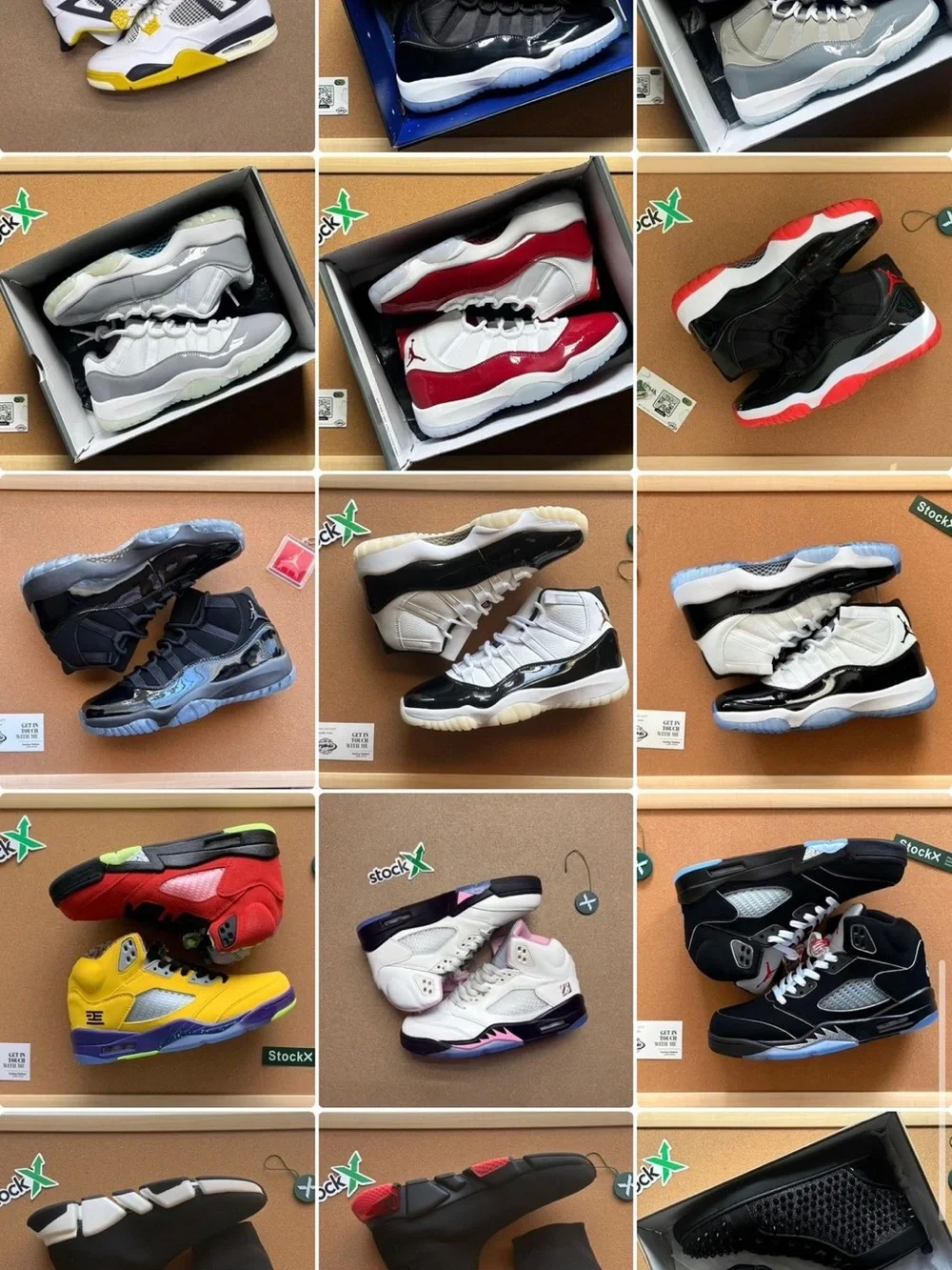 Jordan Retro Sneakers - Black, White, Pink, Blue, Tan, Red, Cream Options - Picture 6 of 7